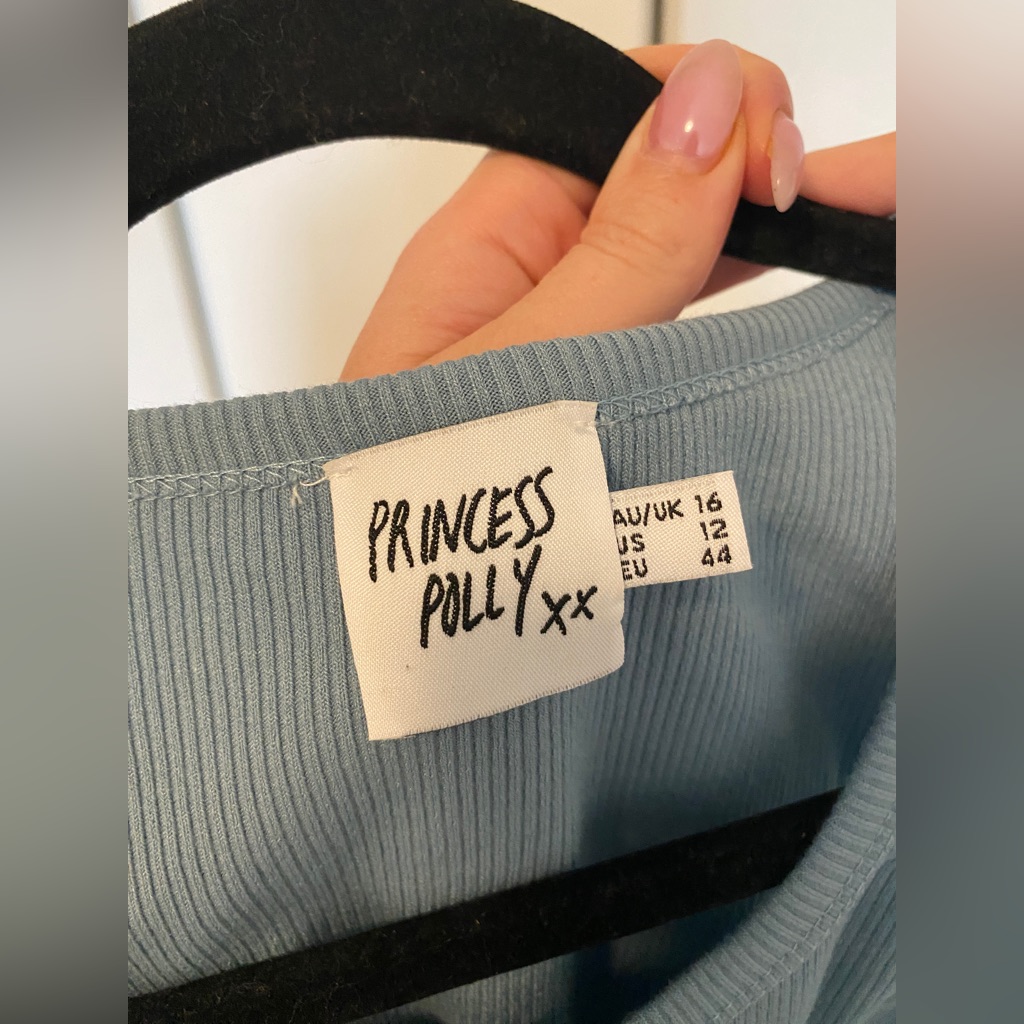 Princess Polly Selena Tank Top Blue Size 12